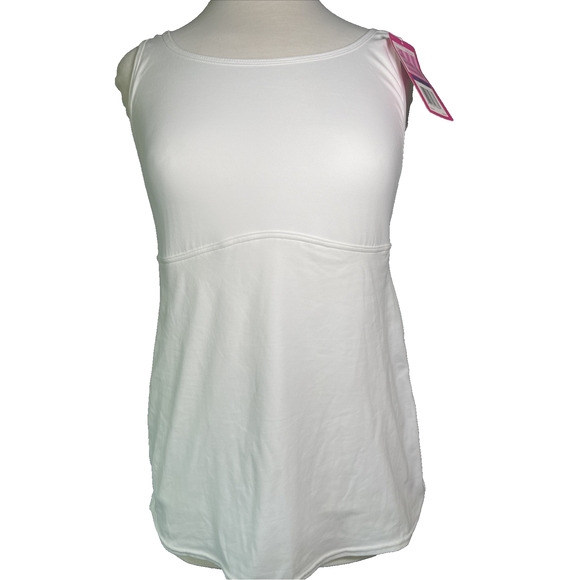 Flexees Fat Free Dressing Slimming Undergarment Tank Top #2866 White NWT 2X - Picture 1 of 5